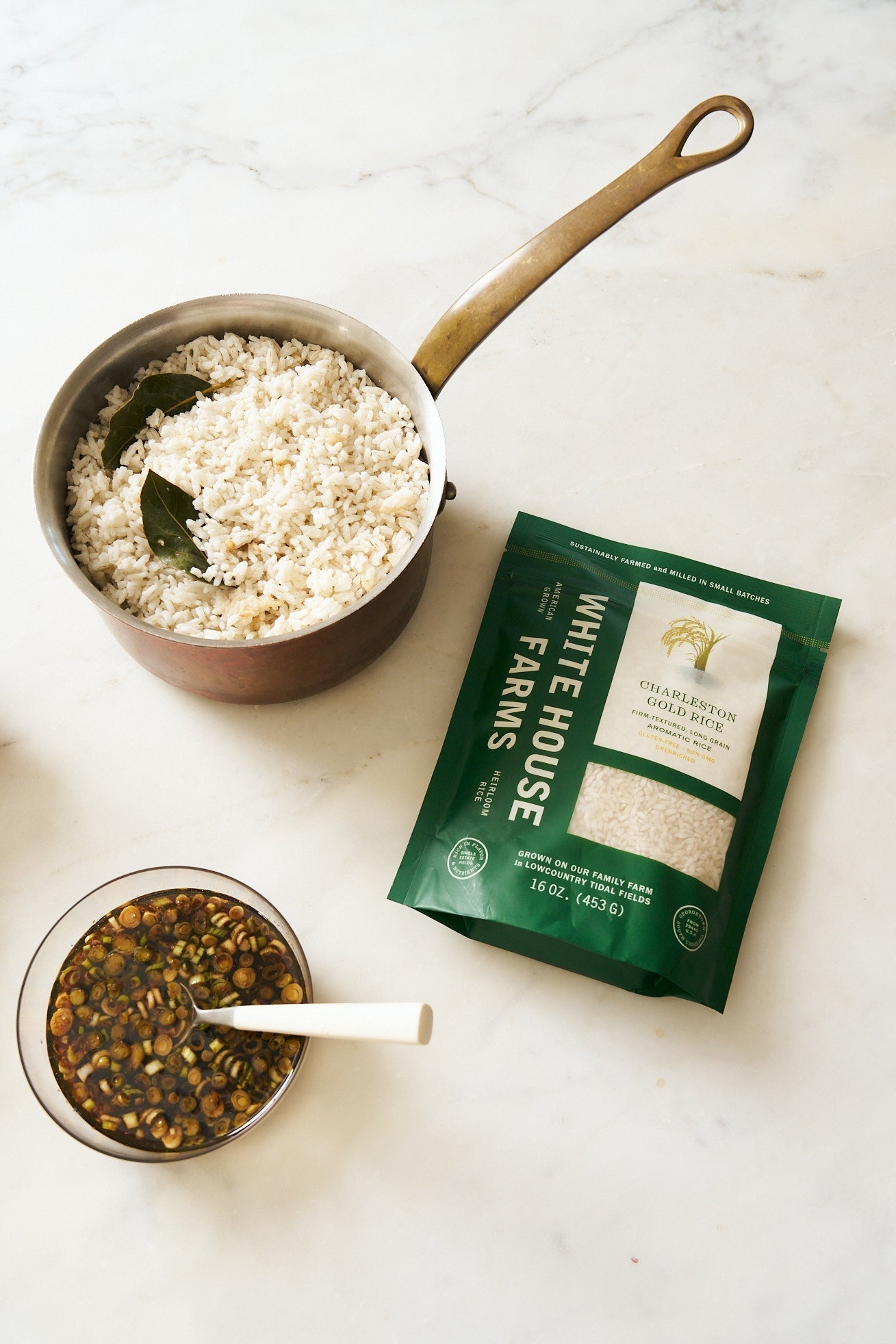 Coconut Rice with Baked Ginger-Scallion Salmon